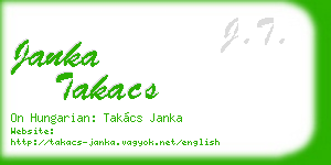 janka takacs business card